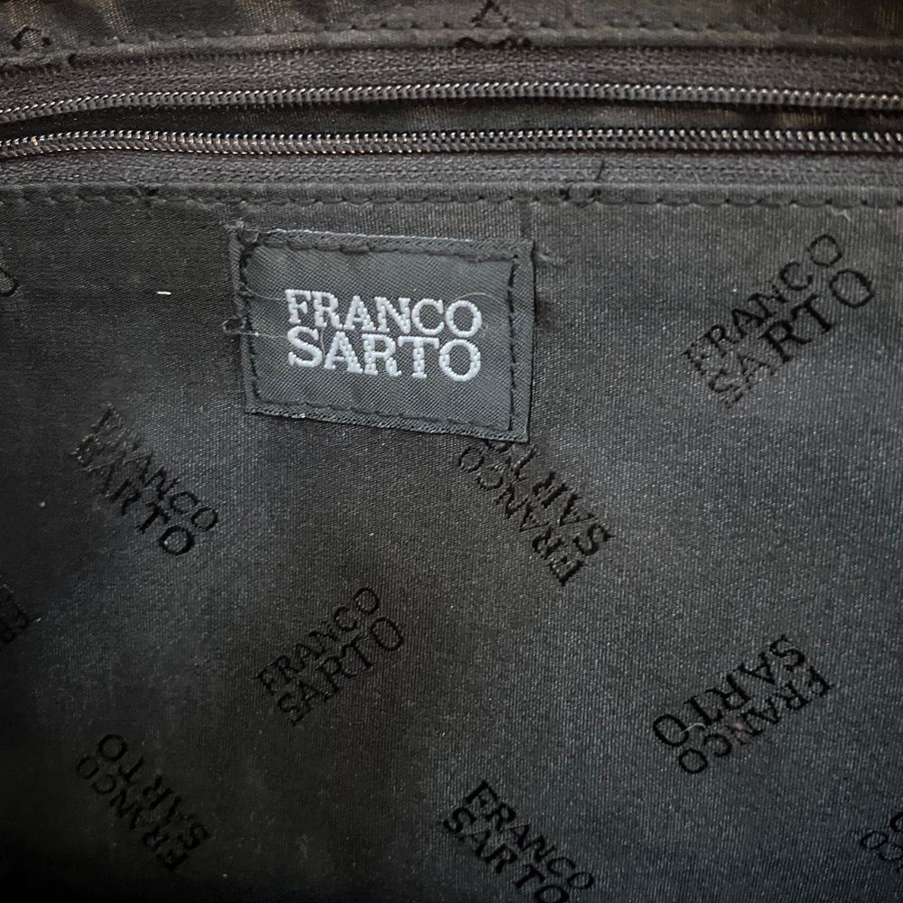 Franco Sarto Black Handbag with Silver Buckle Details - Picture 5 of 10